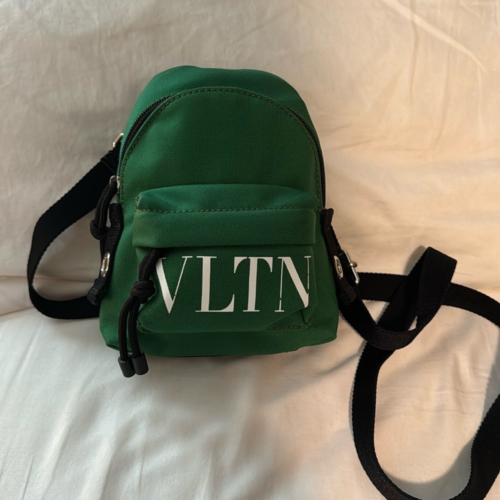 Green nylon Valentino backpack